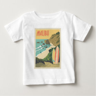 T-shirt Pour Bébé Malibu, Californie