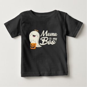 T-shirt Pour Bébé Mama Is My Boo Kids Baby's First Halloween