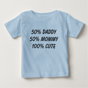 T-shirt Pour Bébé maman du papa 50% de 50% 100% mignon
