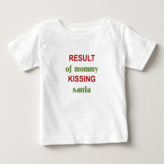 T-shirt Pour Bébé maman embrasser père Noël