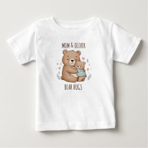 T-shirt Pour Bébé Maman et bébé ours s'étreignent