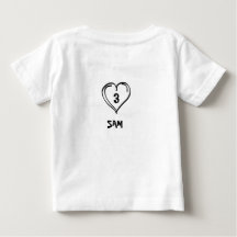 Maman et Papa cœur mignon – T-Shirt bébé avec nom 