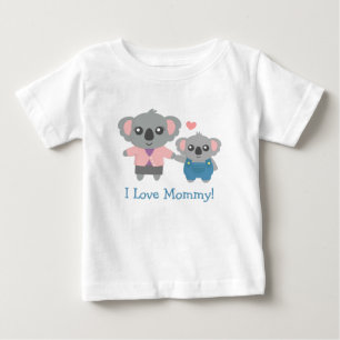 T-shirt Pour Bébé Maman Koala et son Enfant Mignons