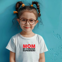 Maman Mon Super-héros pour toujours rouge noir