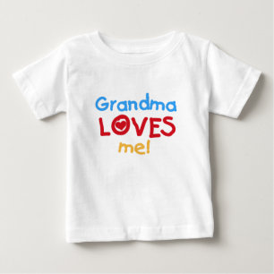 T-shirt Pour Bébé Mamie m'aime