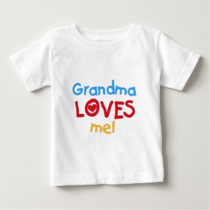 T-shirt Pour Bébé Mamie m'aime