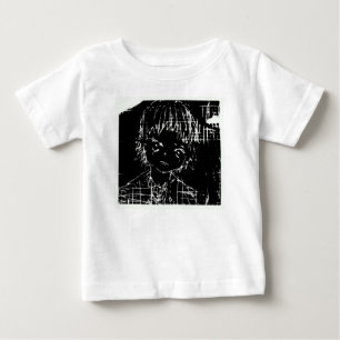 T-shirt Pour Bébé manga d'anime projet quotidien noir