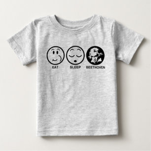 T-shirt Pour Bébé Manger Beethoven Sleep