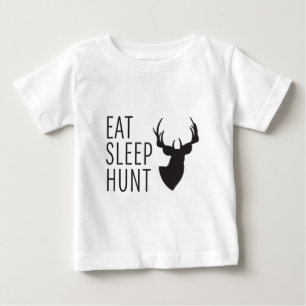 T-shirt Pour Bébé Mangez la chasse à sommeil