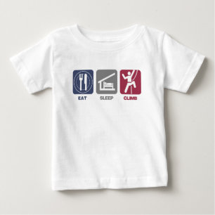 T-shirt Pour Bébé Mangez la montée de sommeil - Picto