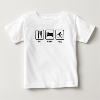 T-shirt Pour Bébé Mangez le vélo de montagne noir du cycle des