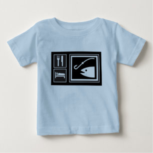 T-shirt Pour Bébé Mangez les POISSONS de sommeil !