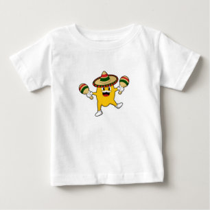 T-shirt Pour Bébé Mango comme musicien avec Maraca