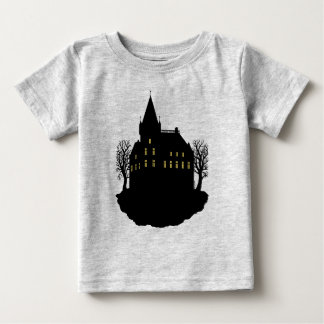 T-shirt Pour Bébé Manoir sinistre en silhouette