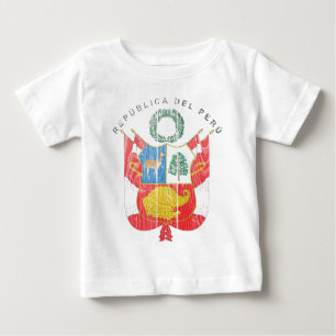 T-shirt Pour Bébé Manteau du Pérou des bras