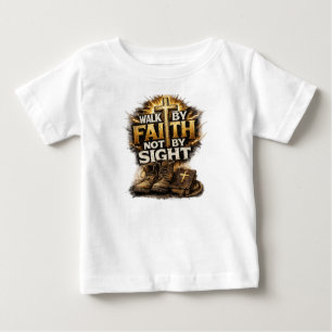 T-shirt Pour Bébé Marcher par la foi et non par la vue