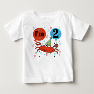 T-shirt Pour Bébé Marchez en crabe le 2ème anniversaire