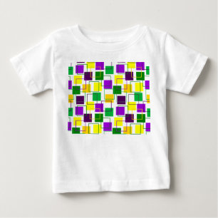 T-shirt Pour Bébé Mardi Gras Carrés et grands titres