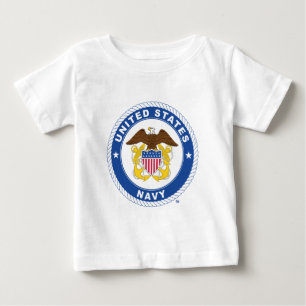 T-shirt Pour Bébé Marine américaine   Officier Crest