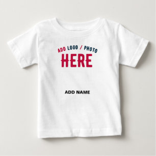 T-SHIRT POUR BÉBÉ MARQUE BLANCHE MODERNE ET PERSONNALISABLE VÉRIFIÉE