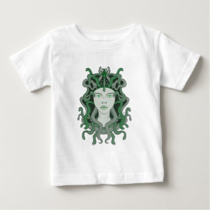 T-shirt Pour Bébé Medusa Gorgo Serpent Gorgone Monstre Mythologie Gr