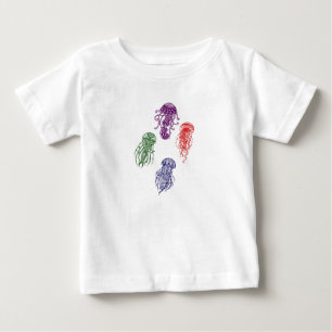 T-shirt Pour Bébé méduse de mandala colorée