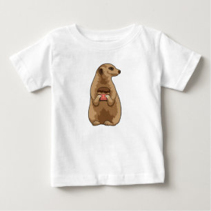 T-shirt Pour Bébé Meerkat avec Muffin