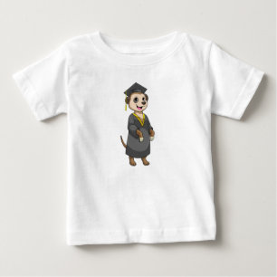 T-shirt Pour Bébé Meerkat comme étudiant avec diplôme