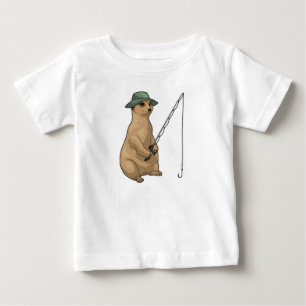 T-shirt Pour Bébé Meerkat Fishing Fisher