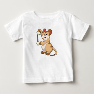 T-shirt Pour Bébé Meerkat with coffee pot & coffee.PNG