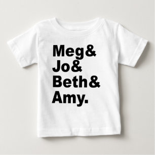 T-shirt Pour Bébé Meg & Jo & Beth & Amy Littérature des petites fe