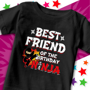 T-shirt Pour Bébé Meilleur Ami de Style de Bande Dessinée du Ninja d