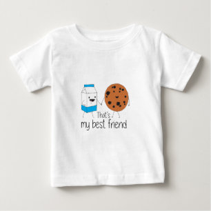 T-shirt Pour Bébé Meilleurs amis du lait et des biscuits BFF