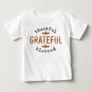 T-shirt Pour Bébé Merci Grateful Blessé mignon automne Thanksgiving