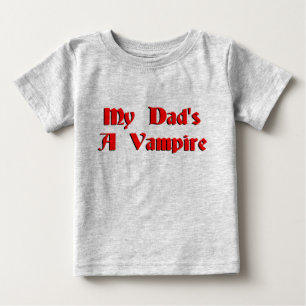 T-shirt Pour Bébé Mes papas un vampire