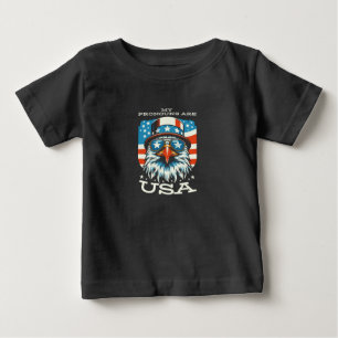T-shirt Pour Bébé Mes pronouns sont USA Baby