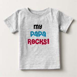 T-shirt Pour Bébé Mes roches de papa