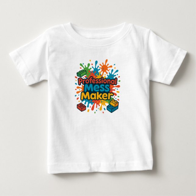 T-shirt Pour Bébé Mess maker professionnel (Devant)