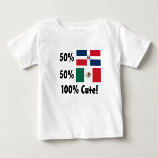 T-shirt Pour Bébé Mexicain du Dominicain 50% de 50% 100% mignon