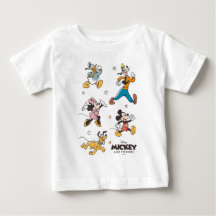 T-shirt Pour Bébé Mickey & Friends Graphisme Rétro Stars and Stripes