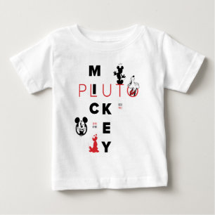 T-shirt Pour Bébé Mickey & Friends Mickey & Pluto Meilleurs Amis