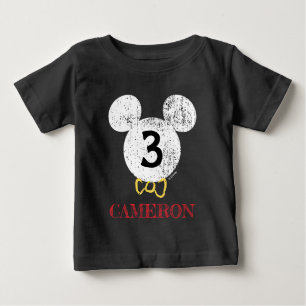T-shirt Pour Bébé Mickey Icône Souris 3e T-shirt bébé anniversaire