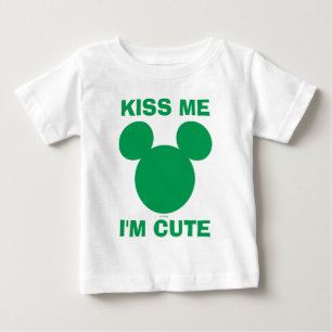 T-shirt Pour Bébé Mickey Mouse m'embrasse Je suis mignonne Saint-Pa