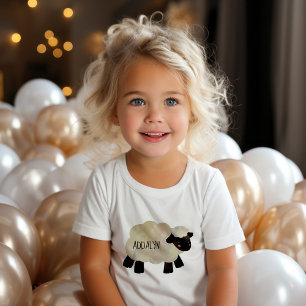 T-shirt Pour Bébé Mignon agneau bébé enfant en bas âge nom