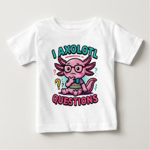 T-shirt Pour Bébé Mignon Je Questions Axolotl nerd aztec avec des lu