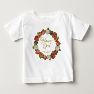 T-shirt Pour Bébé Mignonne Automne Fleur Fleur Fille Mariage Faveur 