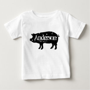 T-shirt Pour Bébé Mignonne chemise bébé avec silhouette vintage de p