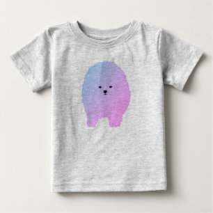 T-shirt Pour Bébé Mignonne Fluffy Chien rose Chien Baby Football Bod