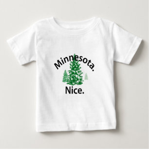 T-shirt Pour Bébé Minnesota Nice. Point ! (texte noir)