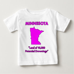 T-shirt Pour Bébé Minnesota - Terre de 10 000 noyades potentielles